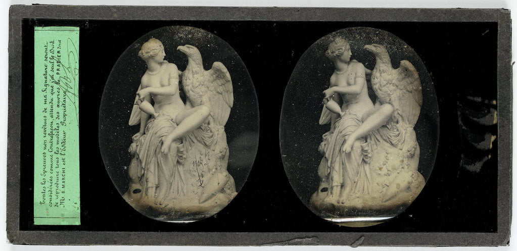 Detail of A figurine of James Pradier: The eagle of Jupiter will drink of Hebe by S Marchi