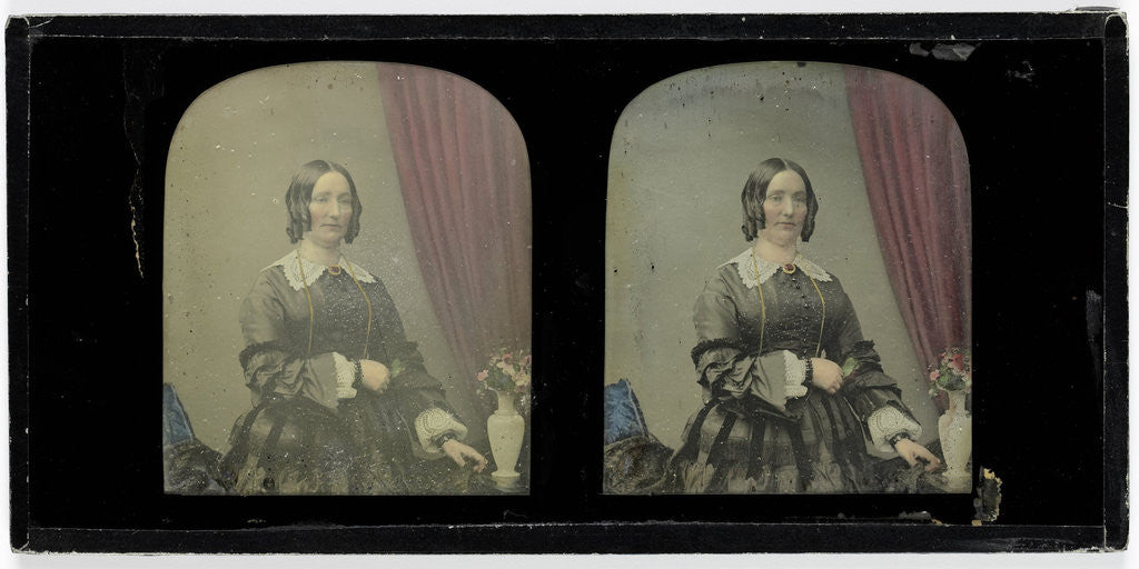 Detail of Portrait of a woman by Antoine Francois Jean Claudet