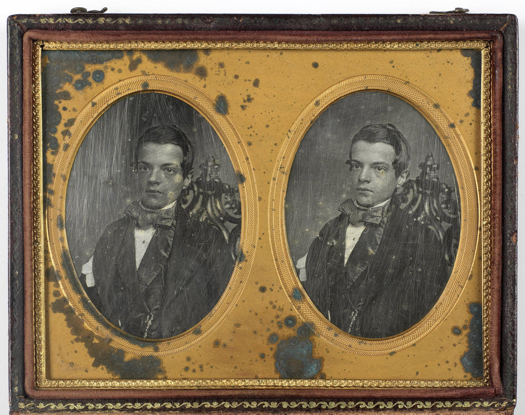 Detail of portrait of a boy by Anonymous