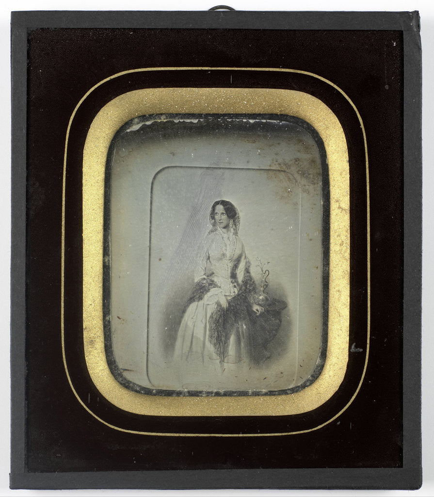 Detail of Portrait Miniature of a woman by Anonymous