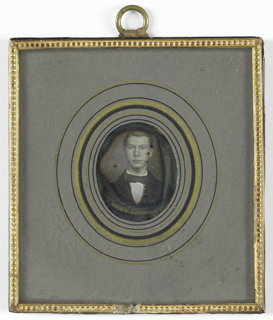 Detail of portrait of a young man by Anonymous