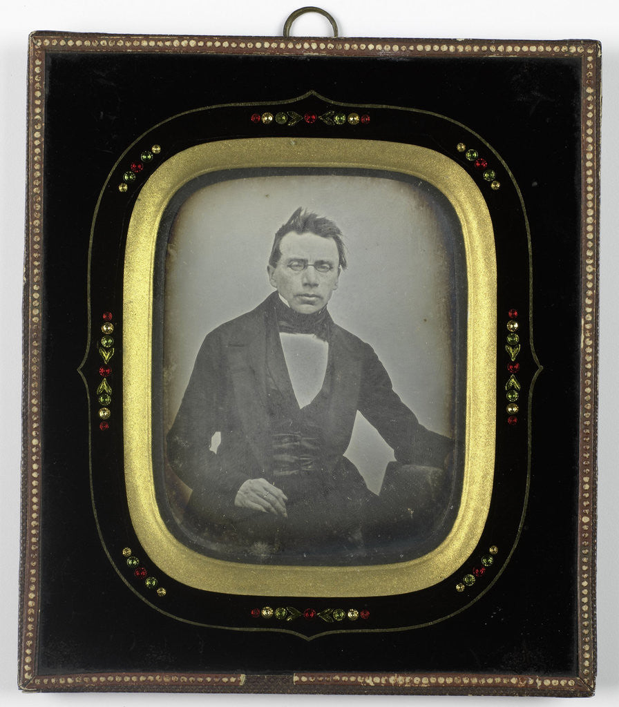 Detail of Portrait of a man with glasses by Anonymous