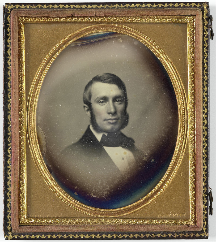 Detail of Portrait of a man with sideburns by John Adams Whipple