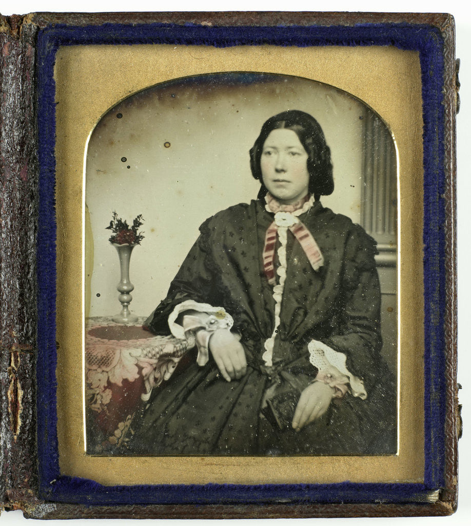 Detail of Portrait of a woman by Anonymous