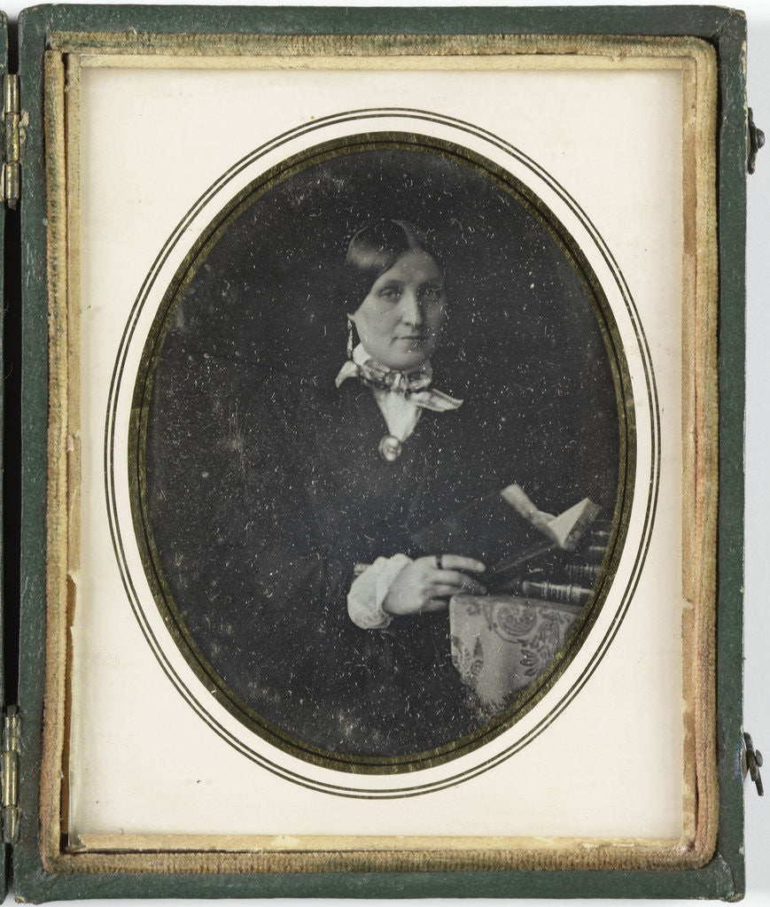 Detail of Portrait woman reading by Anonymous