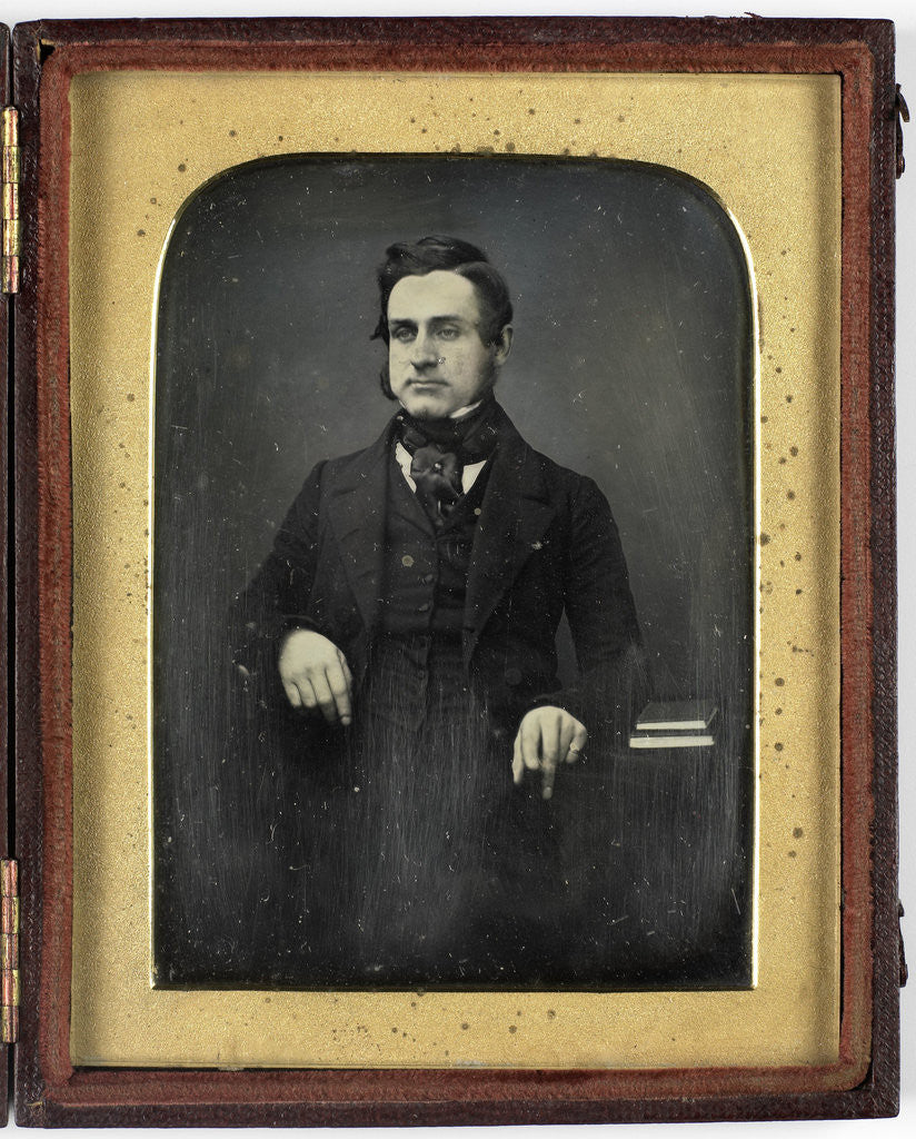 Detail of Portrait of a man with sideburns by Anonymous