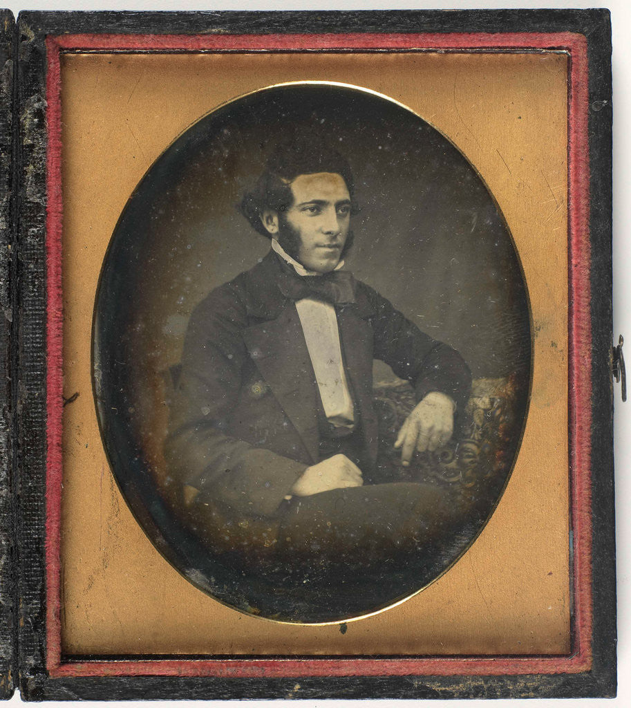 Detail of portrait of a young man by Anonymous