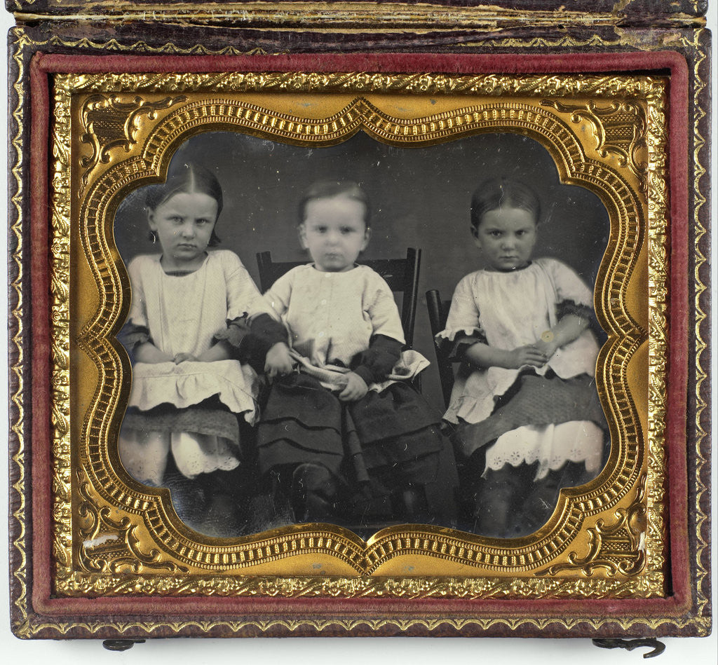 Detail of Portrait of three children by Anonymous