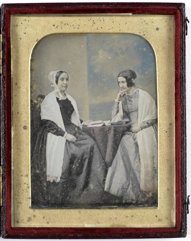 Detail of Portrait of two women by Anonymous