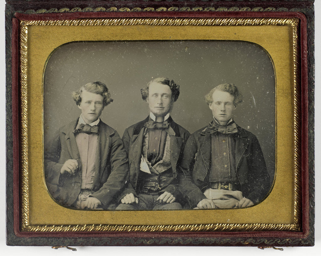 Detail of Portrait of a father and two sons by Anonymous