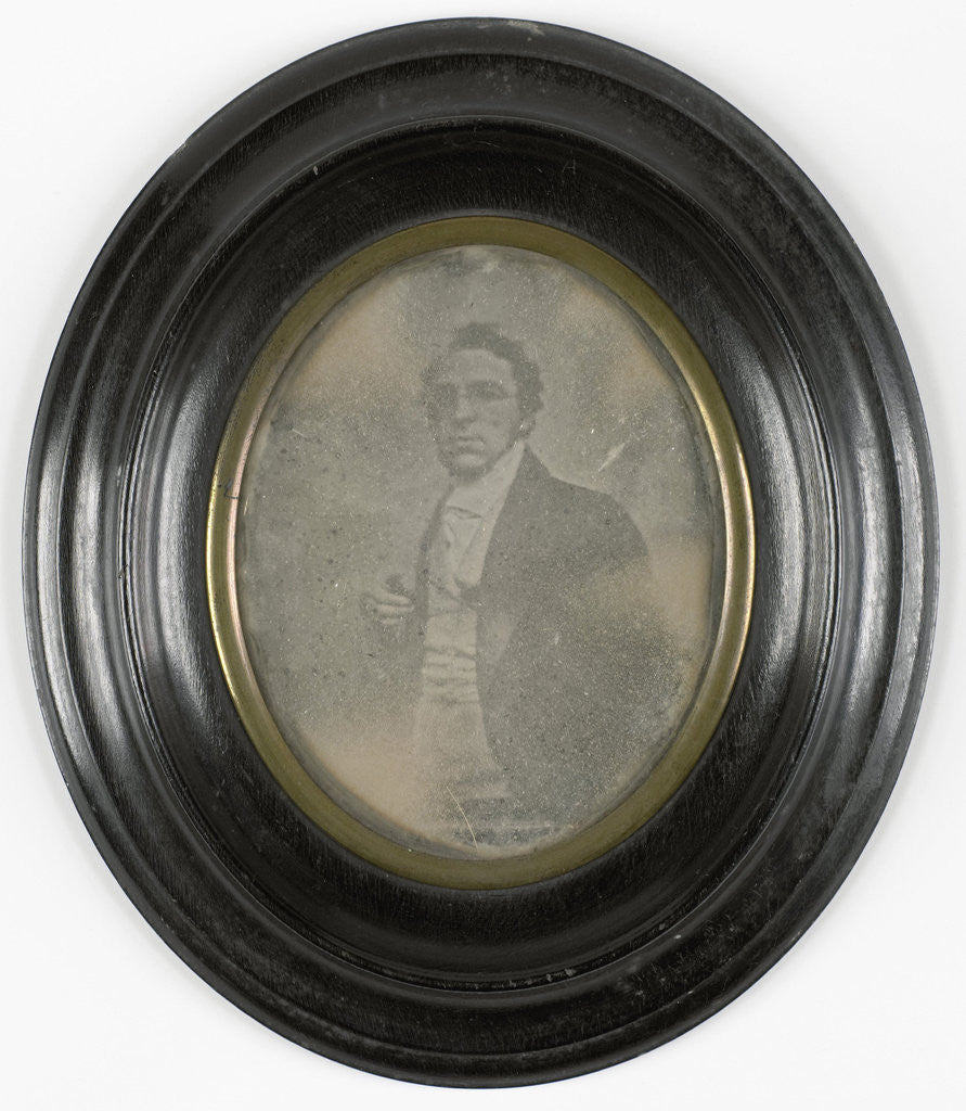 Detail of Portrait of a man with glasses by A. Doyen