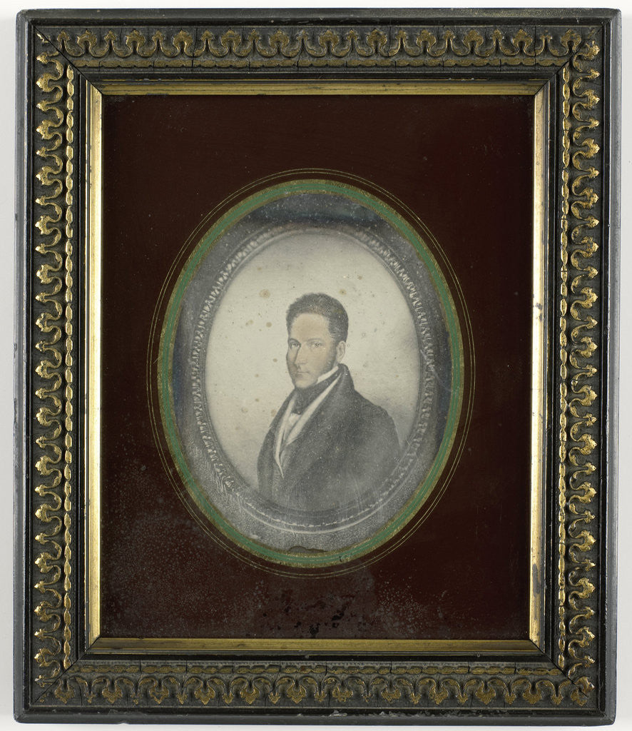 Detail of Miniature Portrait of a man by Anonymous