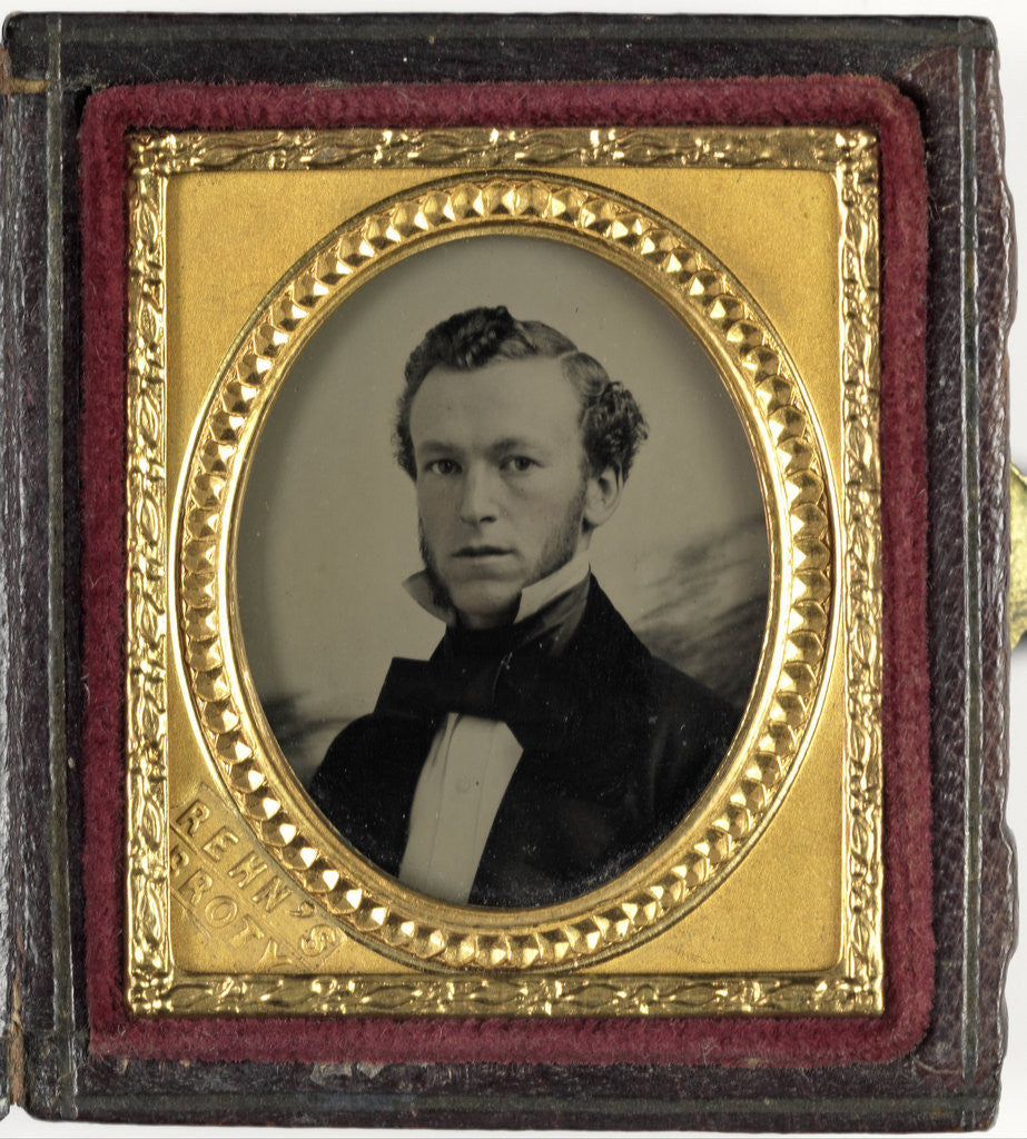 Detail of Portrait young man by Isaac A. Rehn