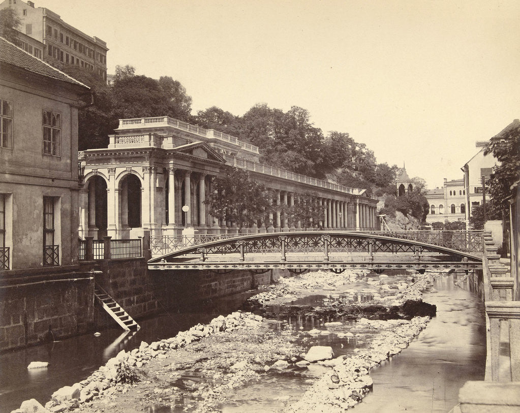 Detail of View of Karlovy Vary and the Tepla Czech Republic by F. Fridrich & K. Preuss