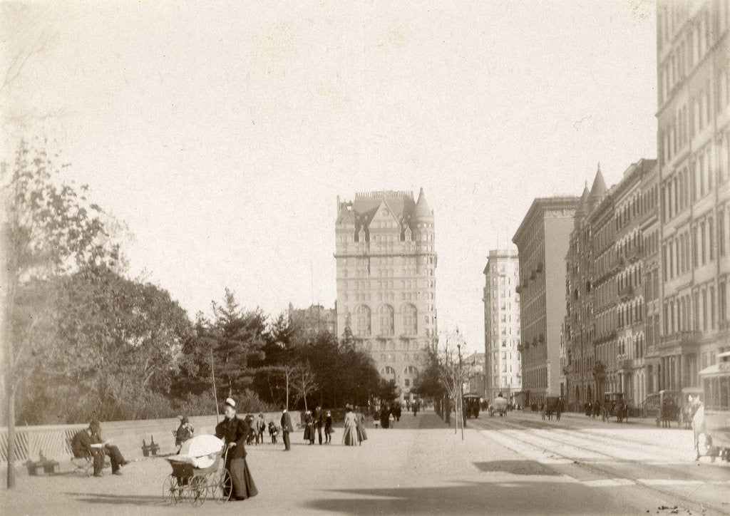 Detail of View of 59th Street in New York USA by Anonymous