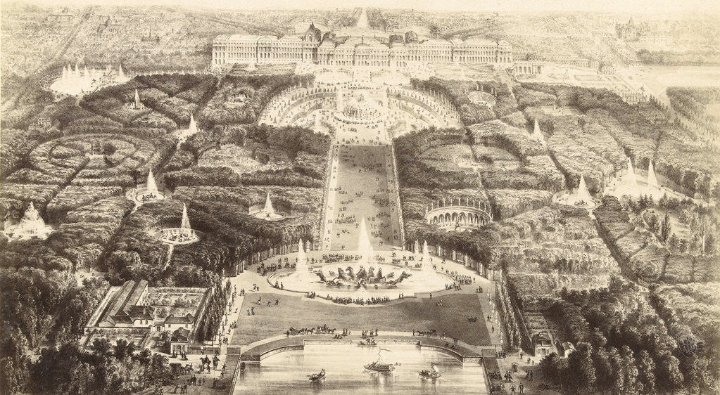 Detail of panorama of Versailles France by Anonymous