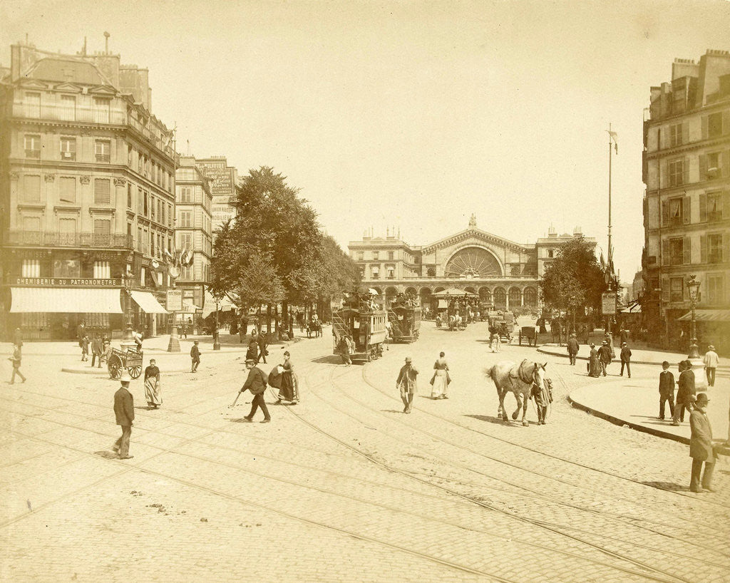 Detail of Gare de l'Est in Paris, France by Adolphe Block