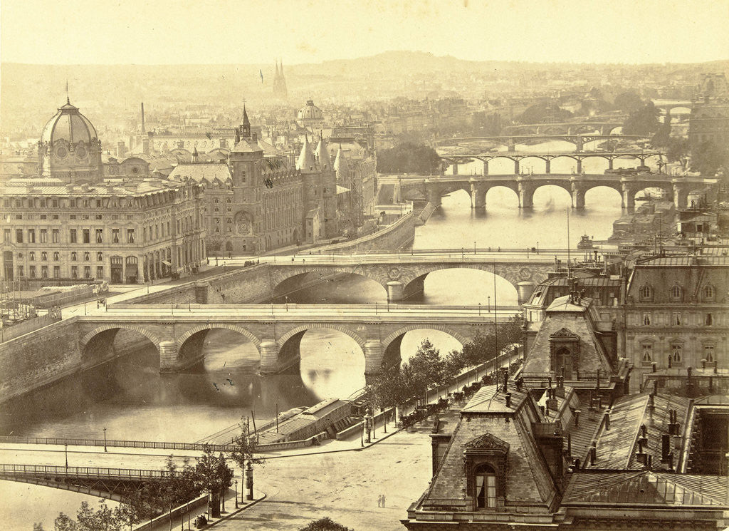 Detail of Sight over the Seine, Paris by A. Mansuy