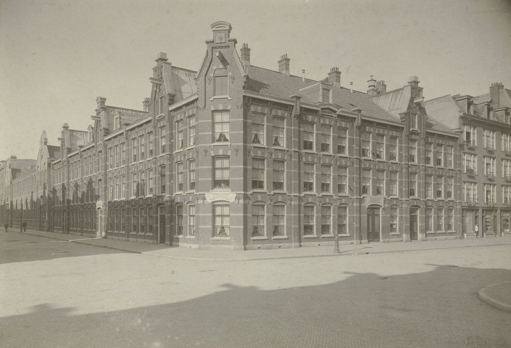 Detail of Pawn Widows Foundation Paris, Franceh of Nederduitsche Reformed Church in the First Hugo Grotius in Amsterdam by Albert Greiner