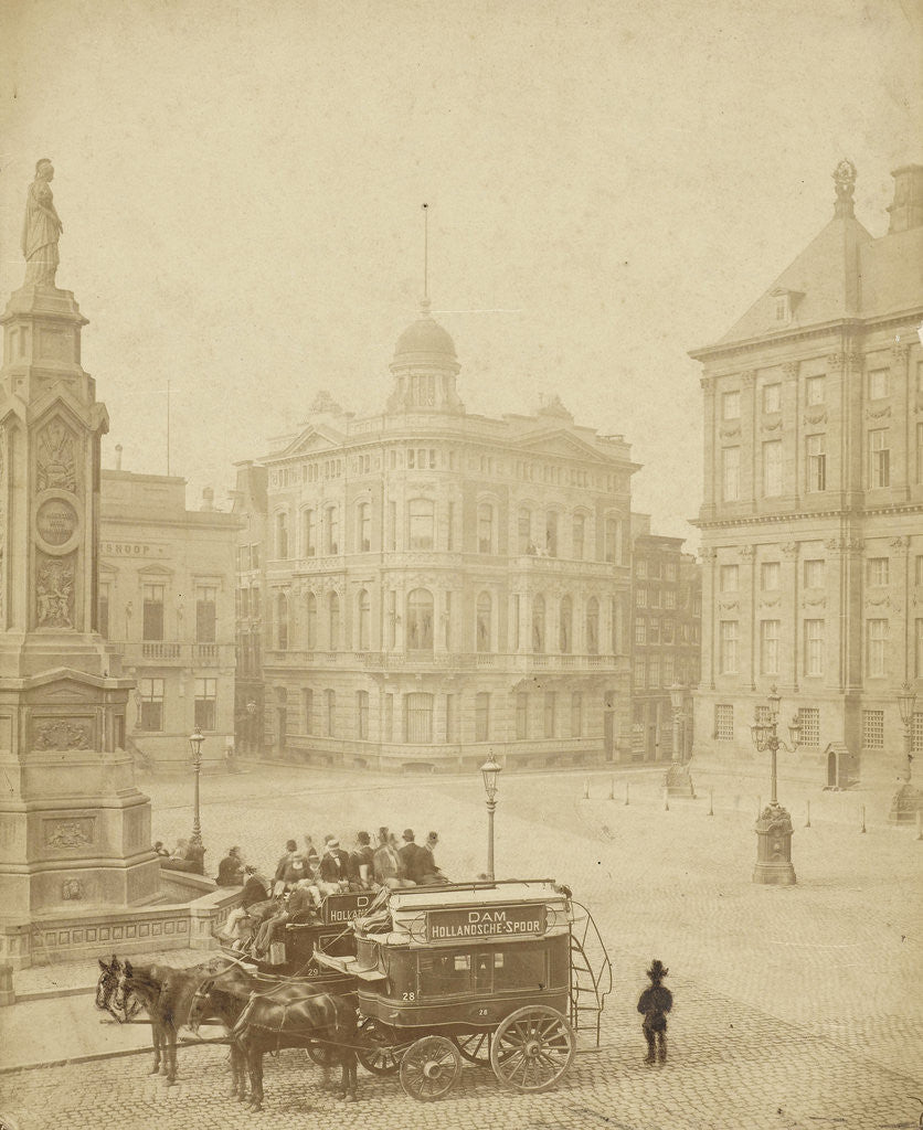 Detail of Dam Square in Amsterdam by Anonymous