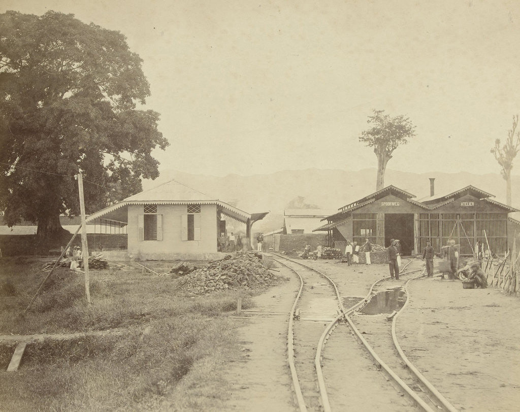 Detail of Spoorwegstation Kraton te Kota Radja, het huidige Banda Aceh by Anonymous