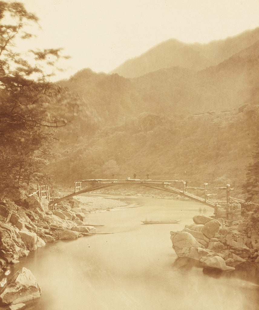 Detail of View the Shinano River in Japan by Anonymous