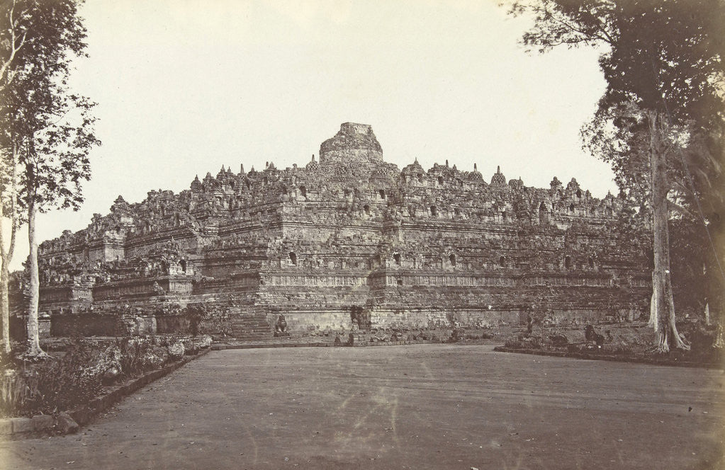 Detail of Borobudur seen from the northwest Indonesia by Kassian Cephas