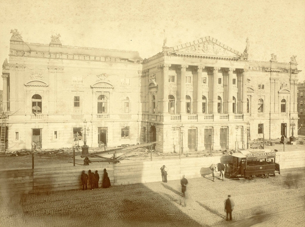 Detail of Construction of the Dutch theater in Amsterdam by Anonymous