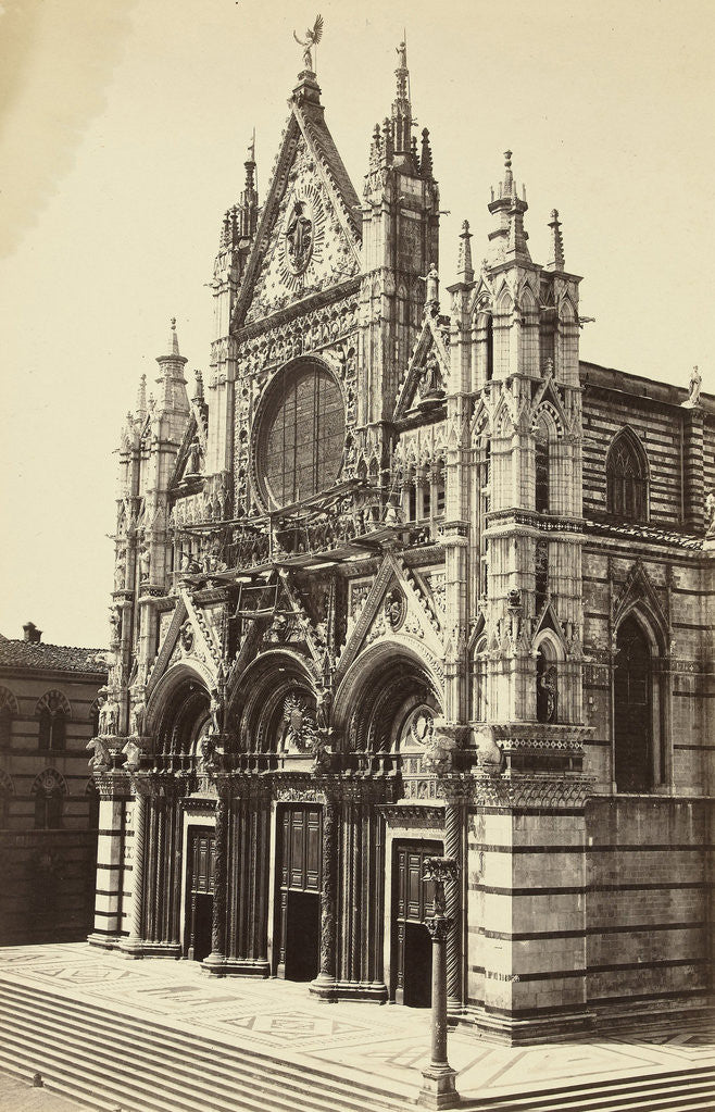 Detail of Cathedral of Siena, Italy by Auguste-Rosalie Bisson