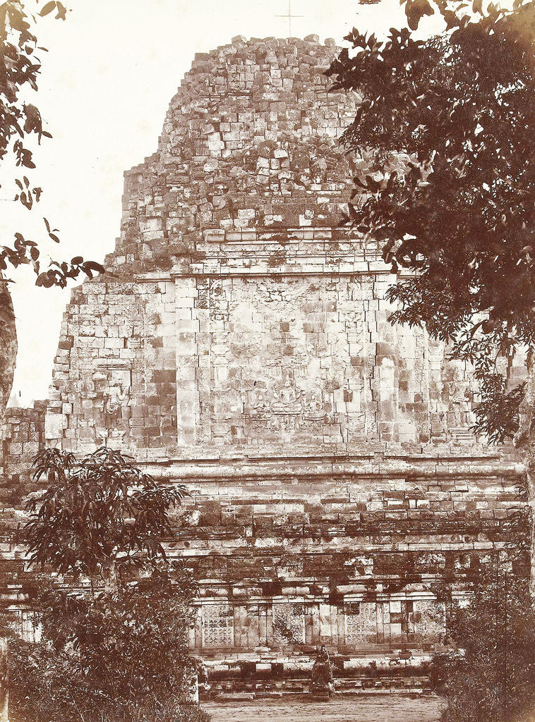 Detail of Buddhist temple mendut by Woodbury & Page