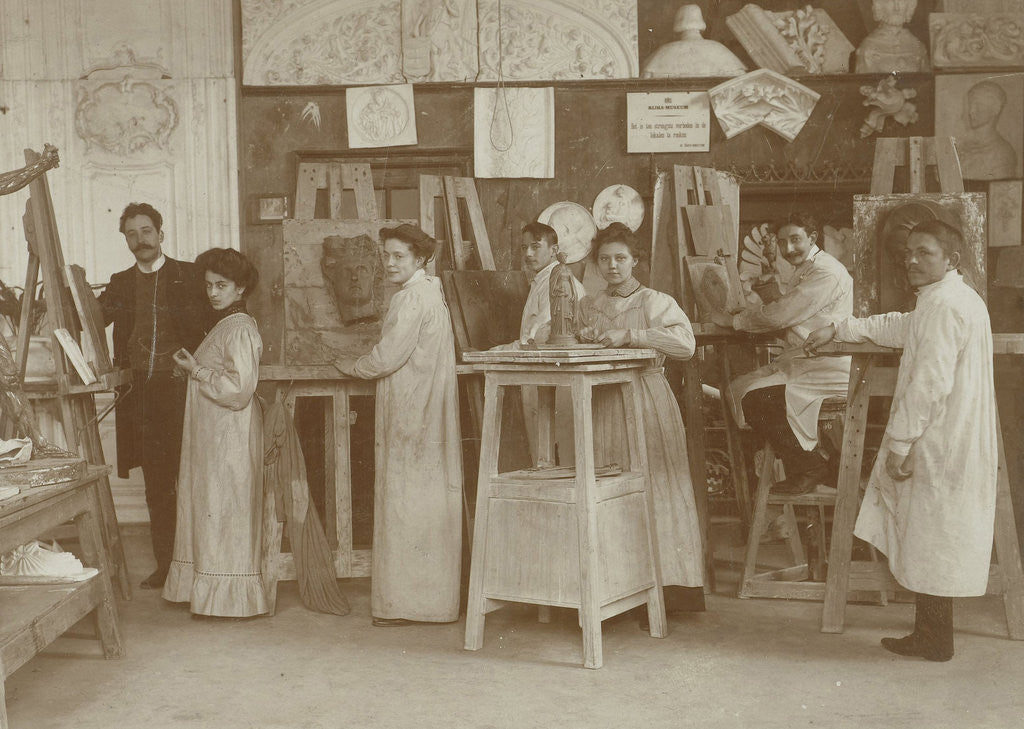 Detail of workshop Rijksmuseum, presumably training site for art students by Anonymous