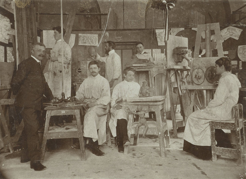 Detail of training workshop for artists by Anonymous