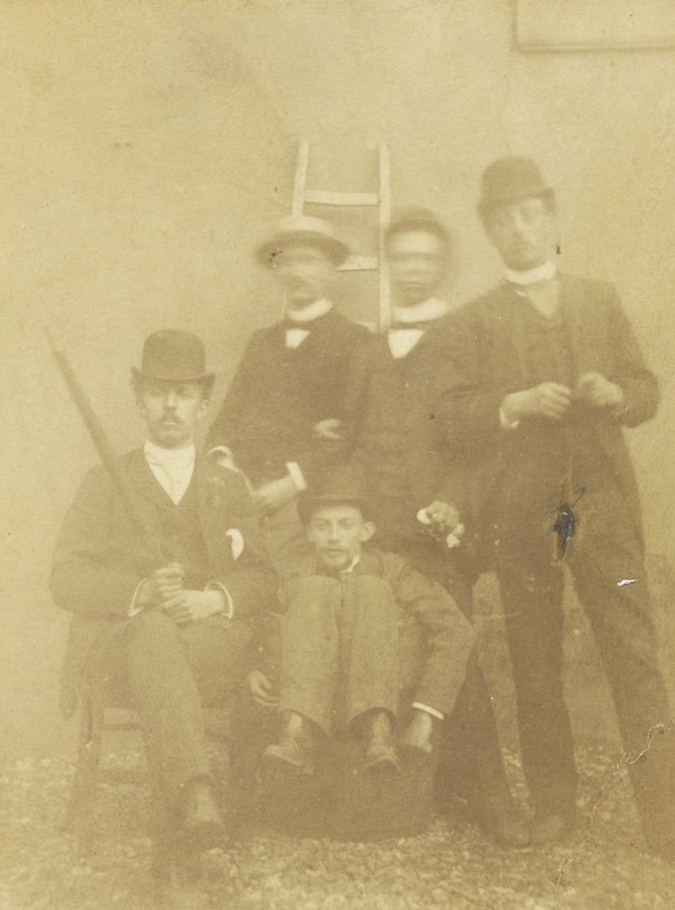 Detail of Group portrait of five students by Israël David Kiek