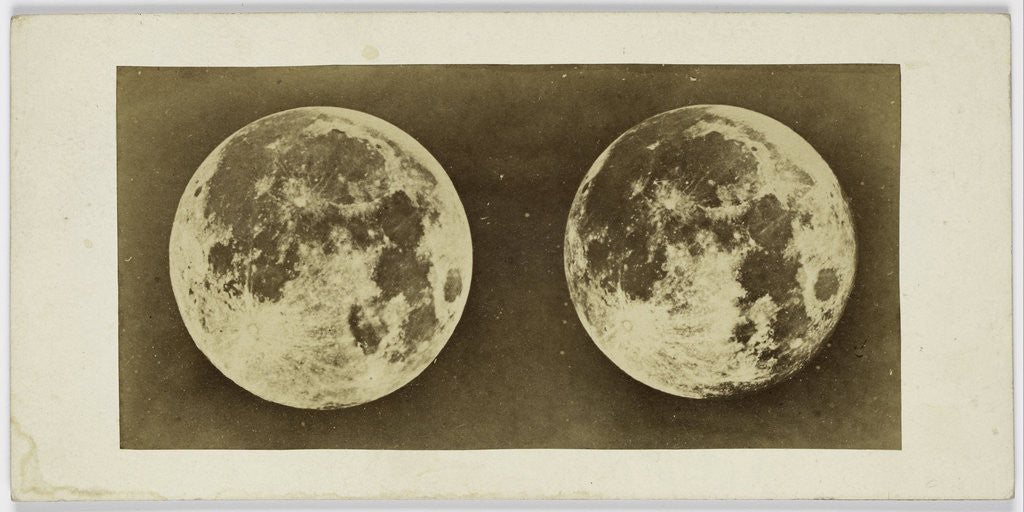 Detail of Stereoscopic image of the Full Moon by Andries Jager