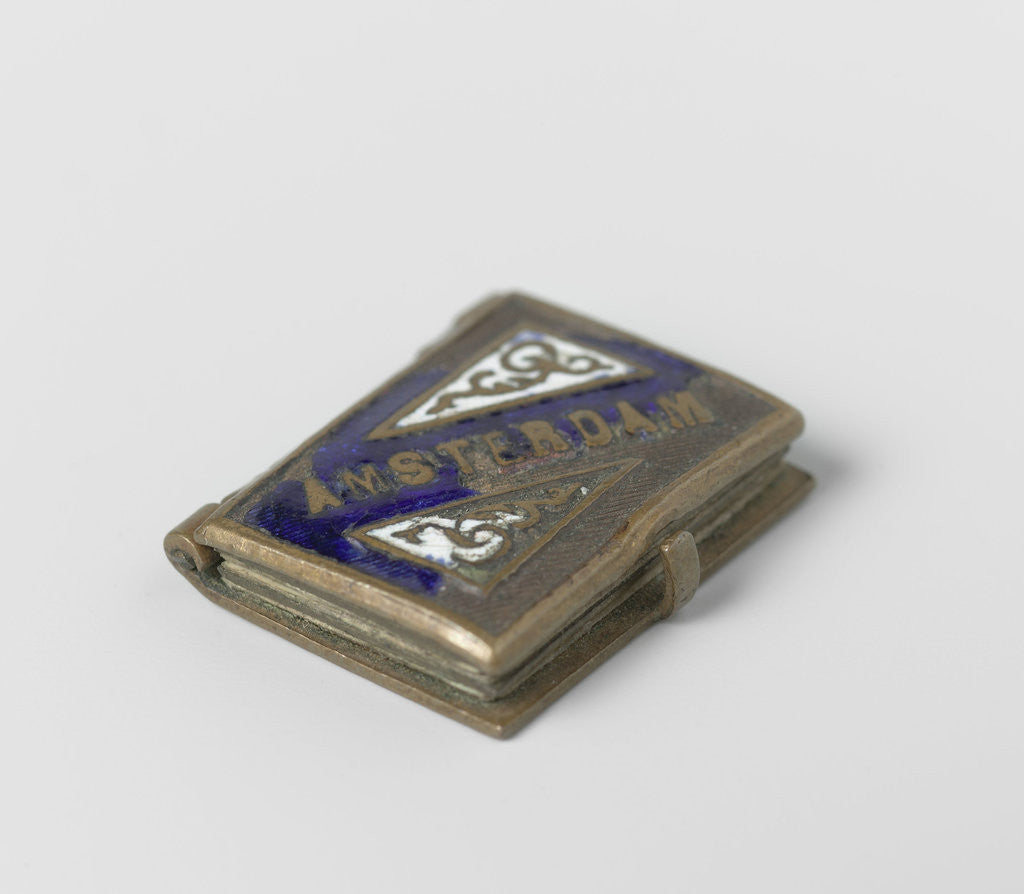 Detail of Pendant in the form of a book, containing 6 photos of places in Amsterdam by Anonymous