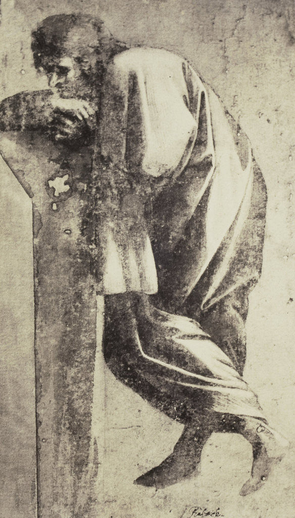 Detail of Drawing Raphael from Windsor Castle, standing Greek style, leaning by Charles Thurston Thompson