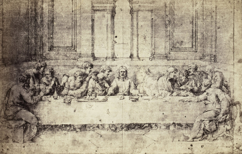 Detail of Drawing Raphael from Windsor Castle, The Last Supper by Charles Thurston Thompson