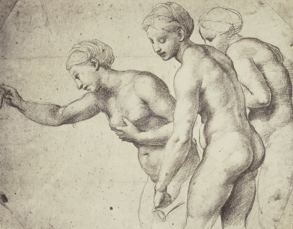 Detail of Drawing by Raphael in the collection of Windsor Castle by Charles Thurston Thompson
