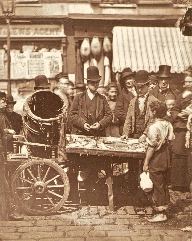 Detail of Fishmonger in London UK UK, Cheap fish or St. Giles's by Anonymous