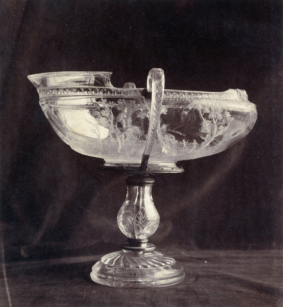 Detail of crystal bowl engraved on foot, from the Louvre by Charles Thurston Thompson