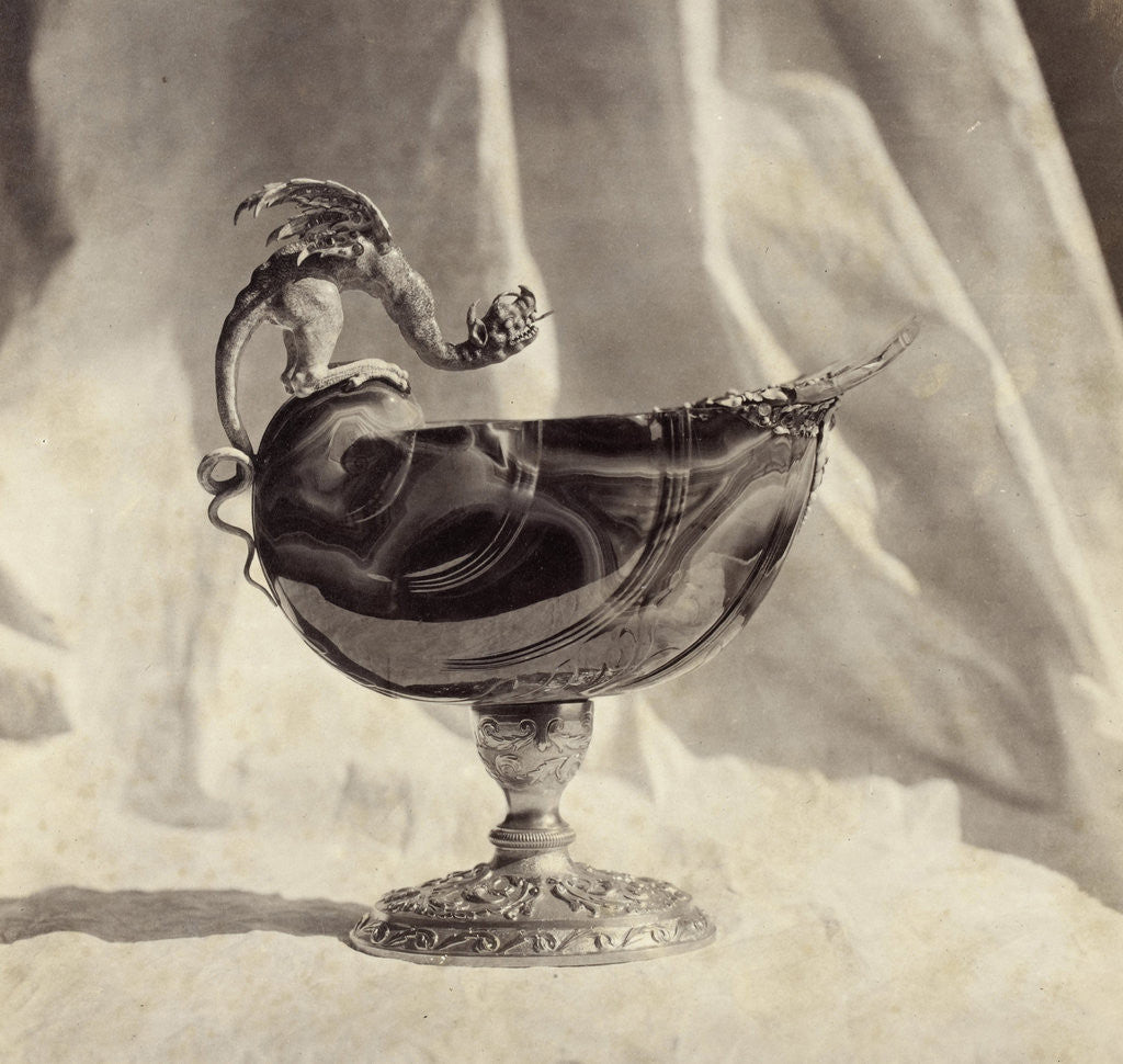Detail of Stone shell-shaped bowl with dragon, from the Louvre by Charles Thurston Thompson