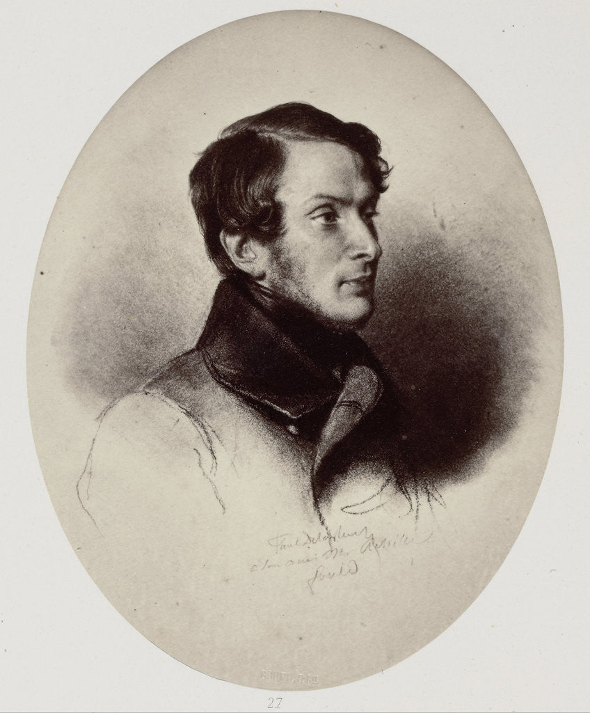 Detail of Portrait de M. Achille Fould by Paul Delaroche