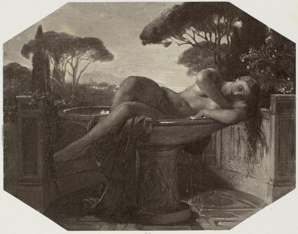 Detail of Jeune fille dans une basin by Paul Delaroche