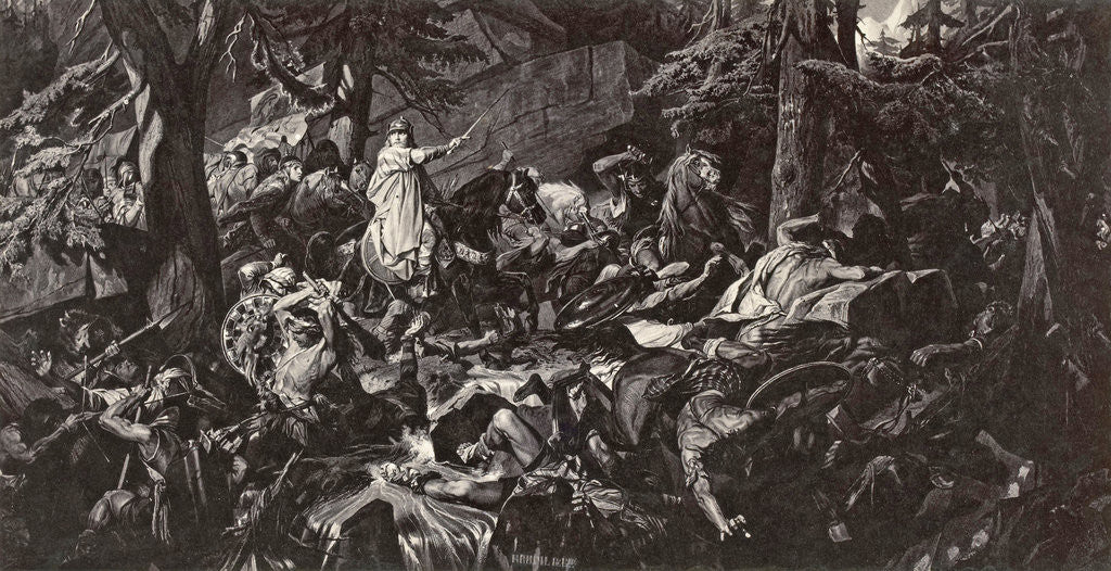 Detail of Charlemagne traverse les Alpes by Paul Delaroche