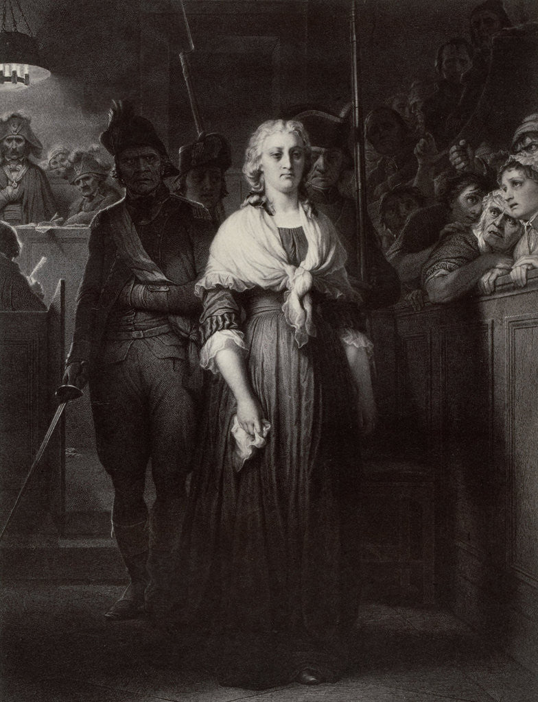 Detail of Marie Antoinette apres sa condamnation, after her conviction by Paul Delaroche