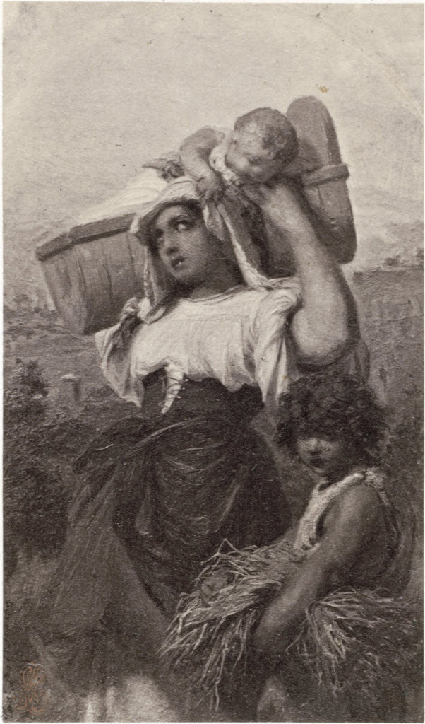 Detail of Eune mere Italienne, young Italian mother by Paul Delaroche