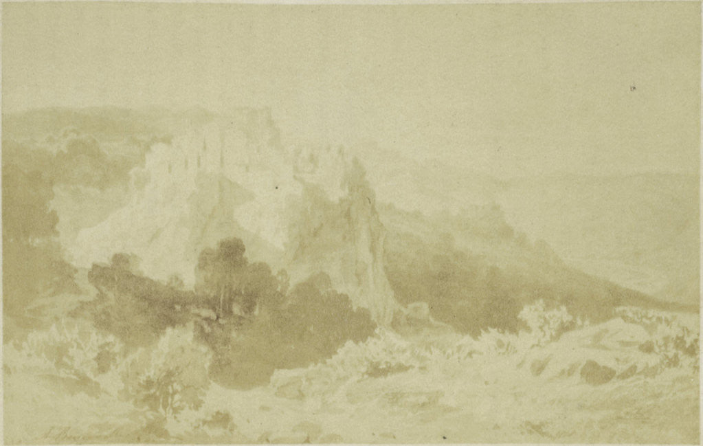 Detail of Horace, landscape Rocc Giovane by Anonymous