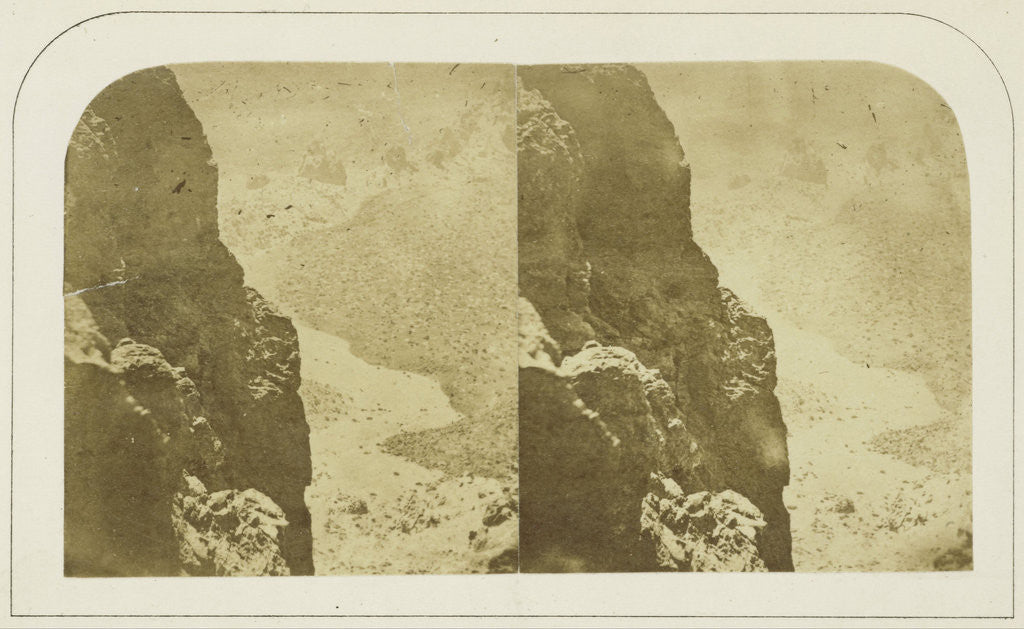 Detail of Cliff and floor of the Great Crater under Mount Guajara by Lovell Reeve