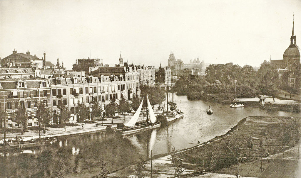 Detail of Singel canal and Leidsekade by Gerrit Hendricus Heinen