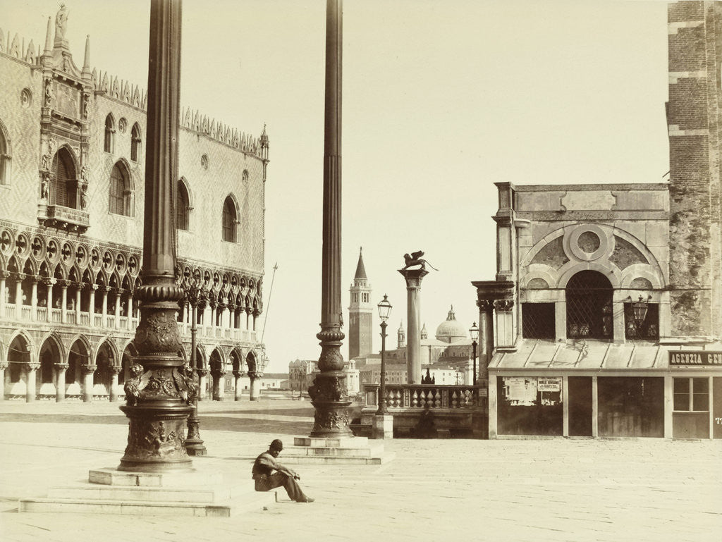 Detail of Piazza San Marco Italy by Carlo Naya